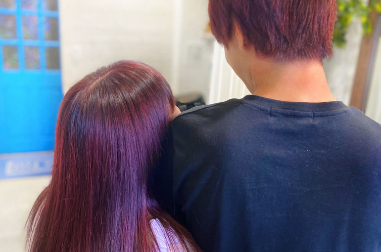 東京プルエクステ シェルティフィエル カップルヘアカラー